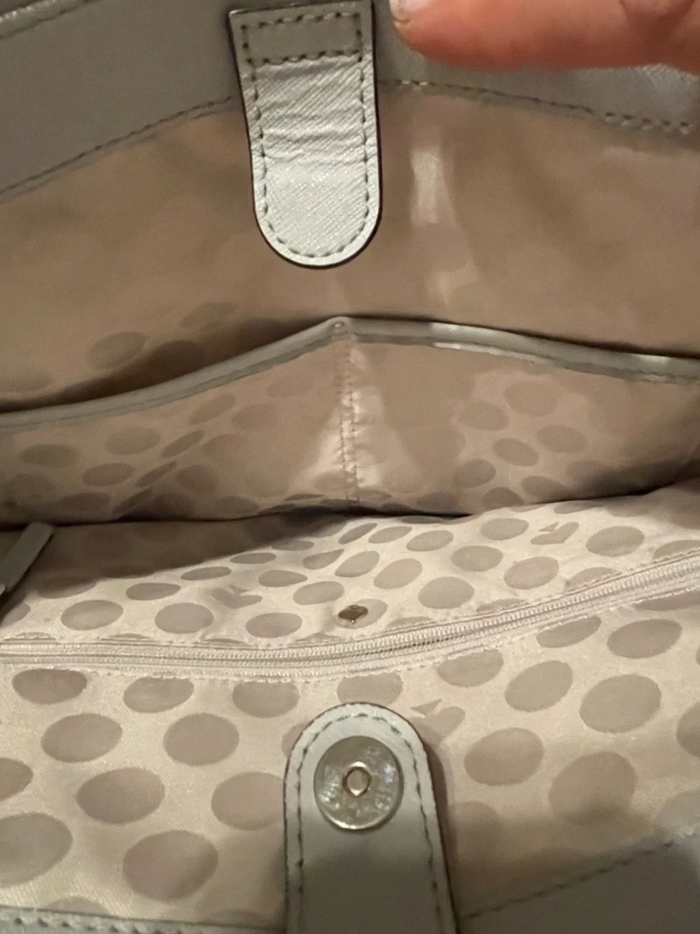 Kate Spade Light Gray/Blue Leather Cedar Street Jensen Tote